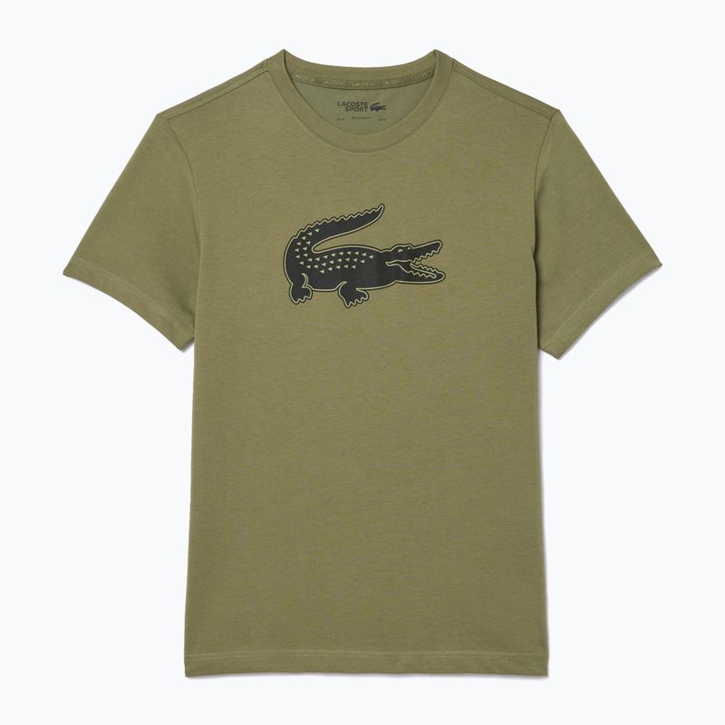 Pánske tričko Lacoste TH2042 khaki/black 4
