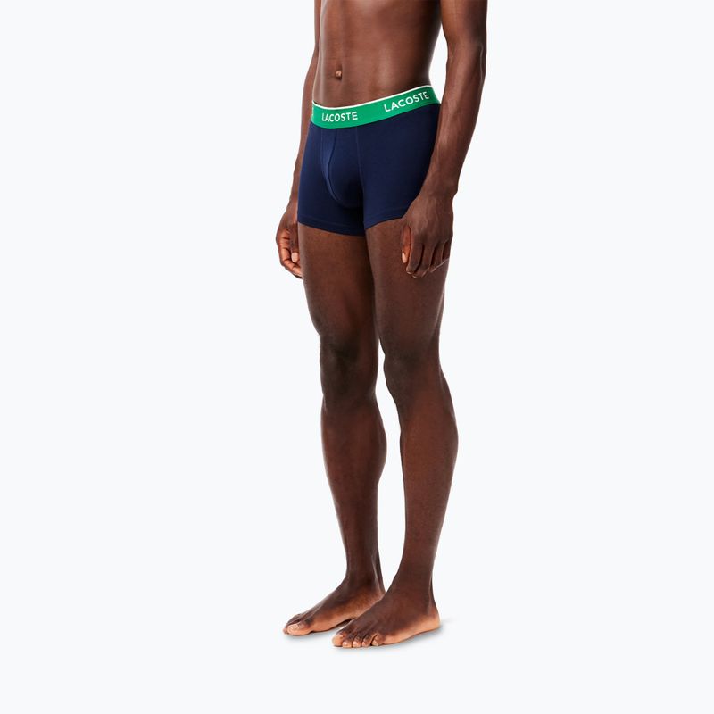 Lacoste boxerky 5H3401 3 páry námornícka modrá/fluorínová zelená 2