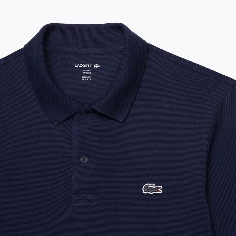 Pánske polo  tričko longsleeve Lacoste DH5523 navy blue 2