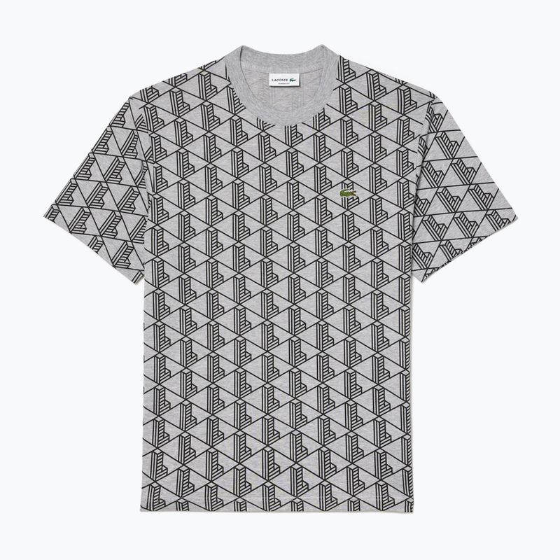 Lacoste pánske tričko TH2831 silver chine/black 5