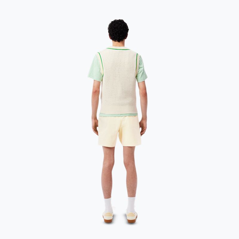 Pánske plavecké šortky Lacoste MH9089 white/yellow 8