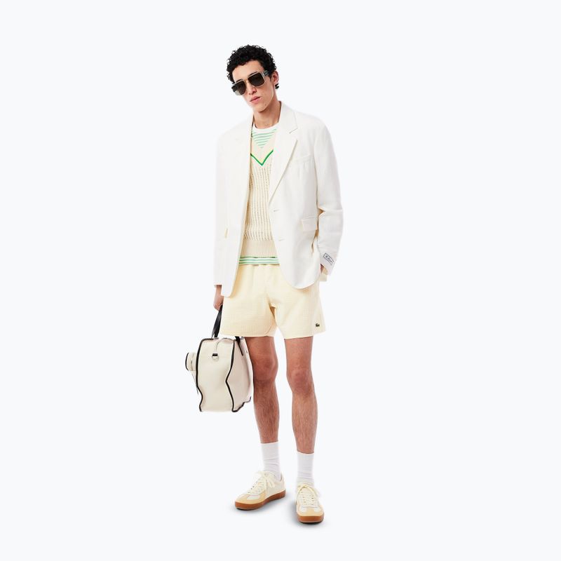 Pánske plavecké šortky Lacoste MH9089 white/yellow 9