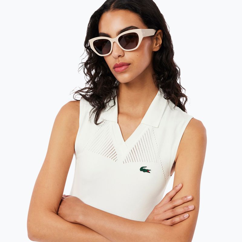 Tenisové šaty Lacoste EF0615 white/green 4