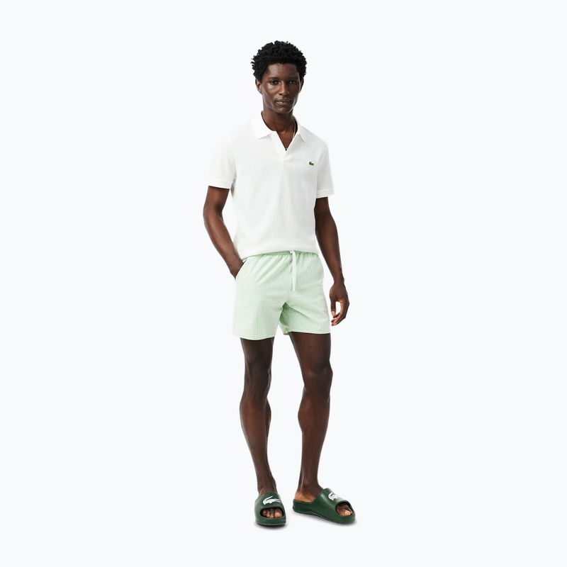 Pánske plavecké šortky Lacoste MH9089 white/liamone 6