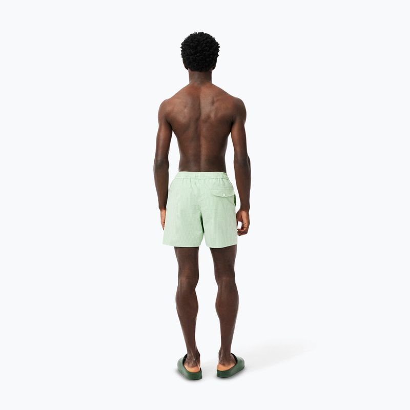 Pánske plavecké šortky Lacoste MH9089 white/liamone 8