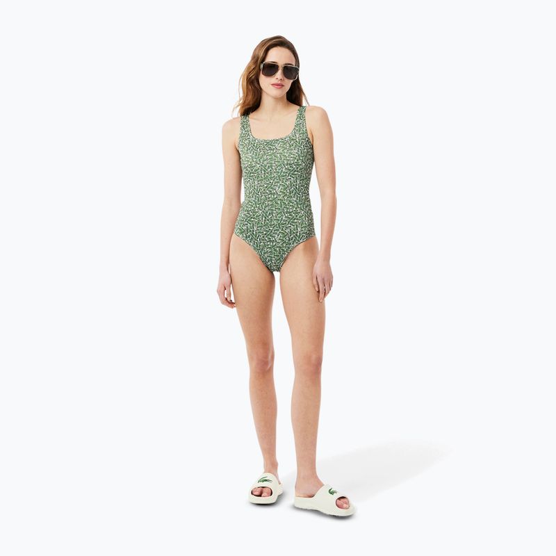 Dámske plavky Lacoste MF9608 green/flour 4