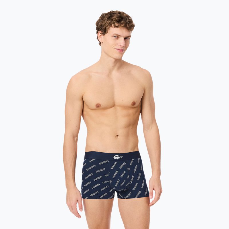 Pánske boxerky Lacoste 5H1288 3-pack navy blue/white/silver ch 2