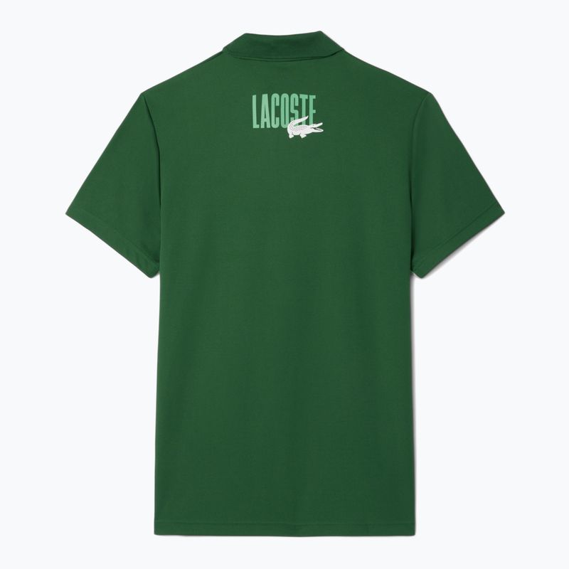 Pánske tričko Lacoste Tennis Polo DH8963 white/liamone green 6