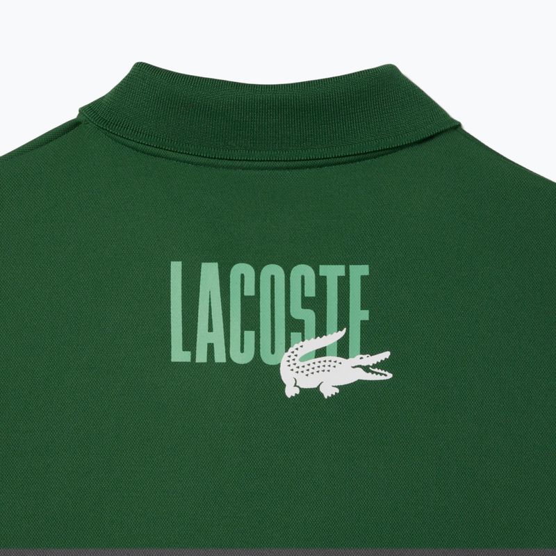 Pánske tričko Lacoste Tennis Polo DH8963 white/liamone green 8