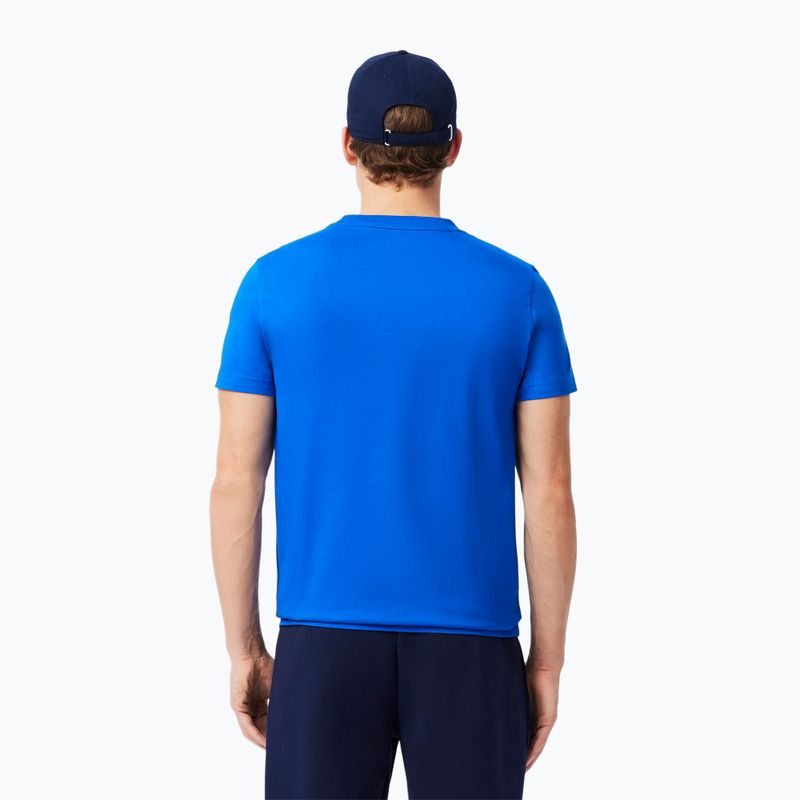 Lacoste pánske tenisové tričko TH1044 gipsy white/navy blue 2