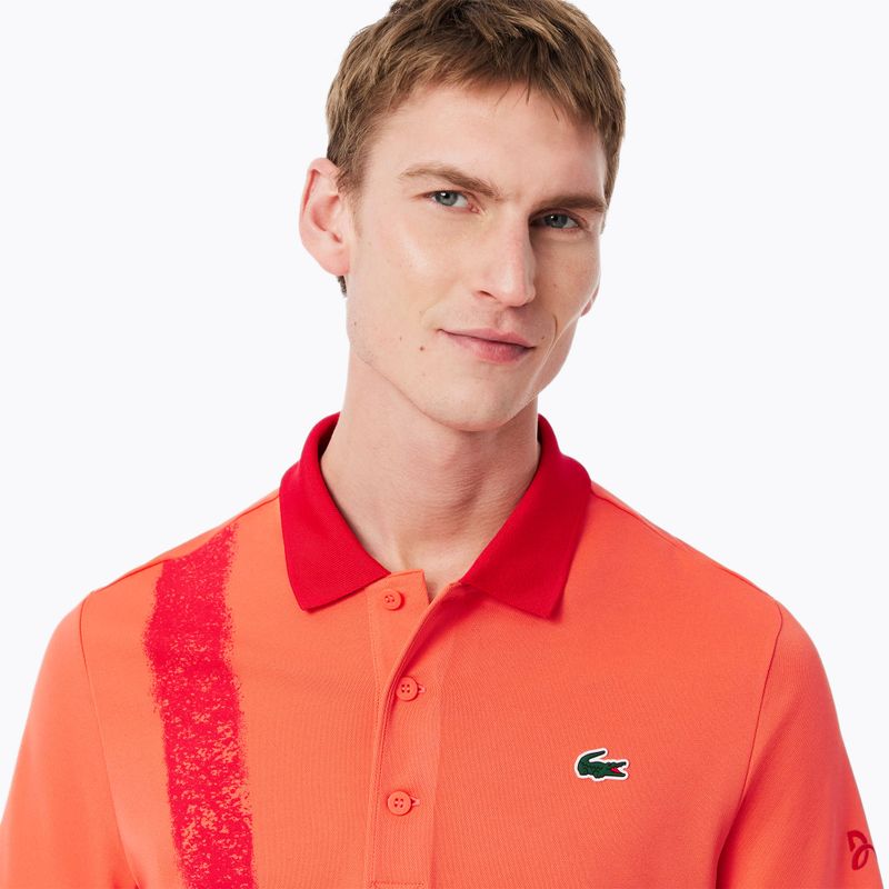 Pánske tenisové tričko Lacoste Polo DH8971 mango tree red 4