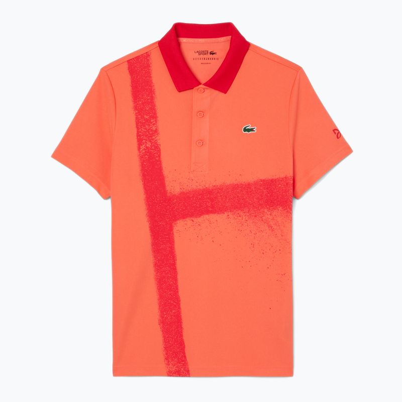 Pánske tenisové tričko Lacoste Polo DH8971 mango tree red 5