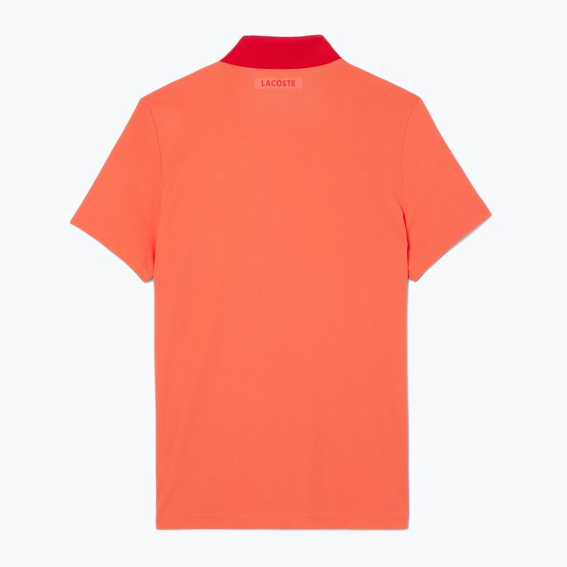 Pánske tenisové tričko Lacoste Polo DH8971 mango tree red 6