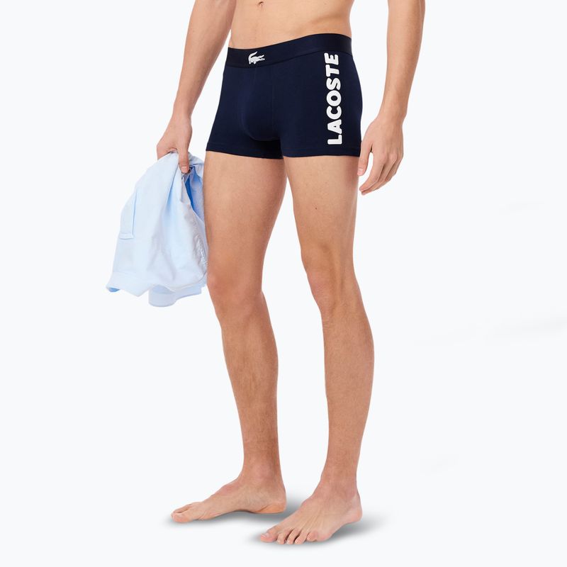 Pánske boxerky Lacoste 5H1291 3-pack navy blue/white/silver ch 3