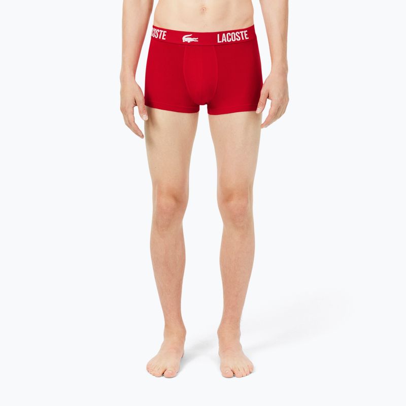 Pánske boxerky Lacoste 5H2393 3 pack black/red/white 3