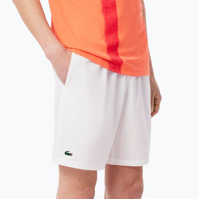Lacoste pánske tenisové šortky GH7413 white/mango tree red