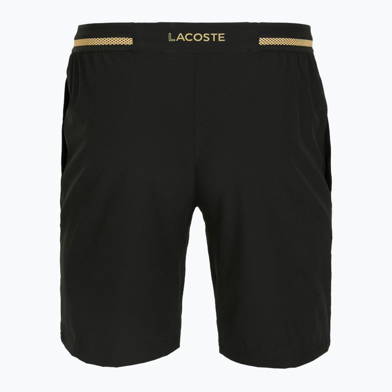 Pánske tenisové šortky Lacoste GH7413 black/gold 2