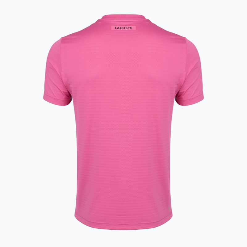 Pánske tenisové tričko Lacoste TH0004 fuchsia pink 2