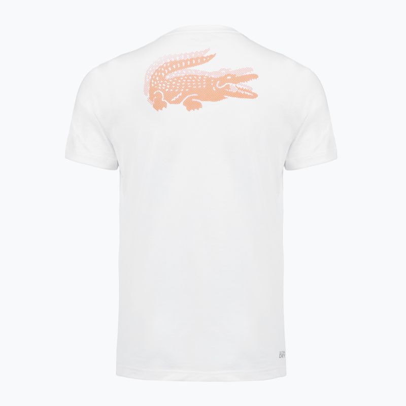 Pánske tenisové tričko Lacoste TH0003 white/blossom 2