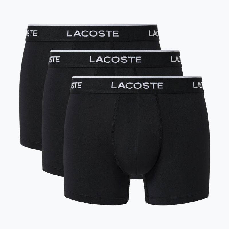 Pánske boxerky Lacoste 5H3202 Microfibra Negro 3 pack black