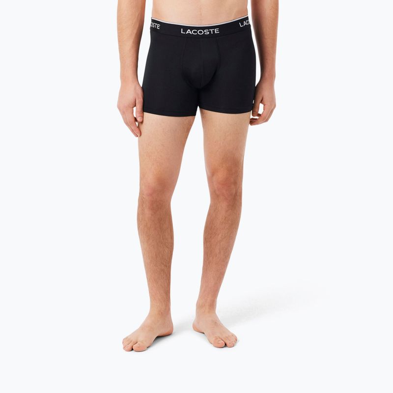 Pánske boxerky Lacoste 5H3202 Microfibra Negro 3 pack black 3