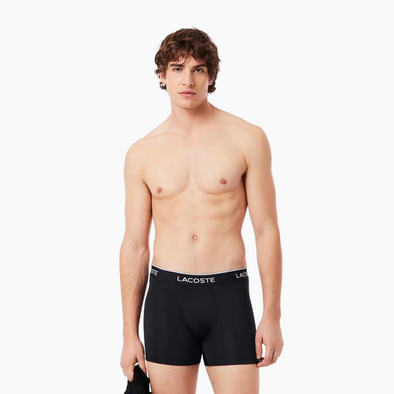 Pánske boxerky Lacoste 5H3202 Microfibra Negro 3 pack black 6