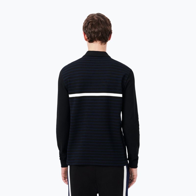 Pánske polo  tričko longsleeve Lacoste Polo PH9776 black/navy blue 3
