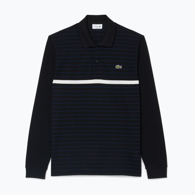 Pánske polo  tričko longsleeve Lacoste Polo PH9776 black/navy blue 5