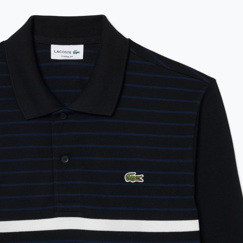 Pánske polo  tričko longsleeve Lacoste Polo PH9776 black/navy blue 6