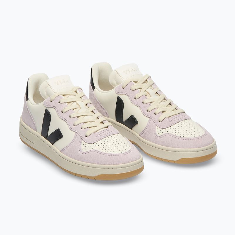 Dámske topánky VEJA V-10 Prime Leather pure/black/parme