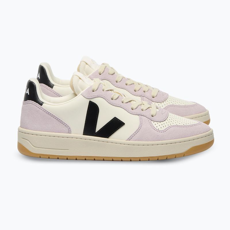 Dámske topánky VEJA V-10 Prime Leather pure/black/parme 2