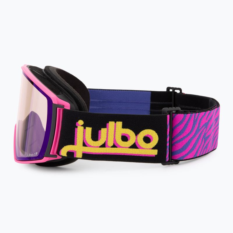 Lyžiarske okuliare Julbo Launcher Reactiv High Contrast pink/ black/ flash blue 4