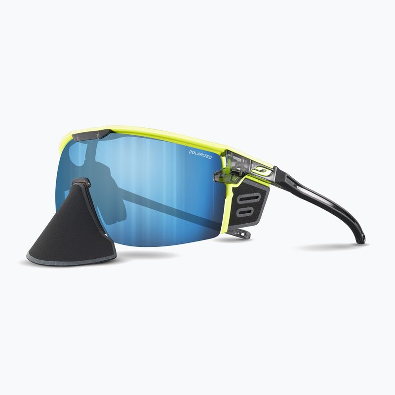 Cyklistické okuliare Julbo Ultimate Cover Polar 4 Hd black/yellow fluo/capsule ocean master 9