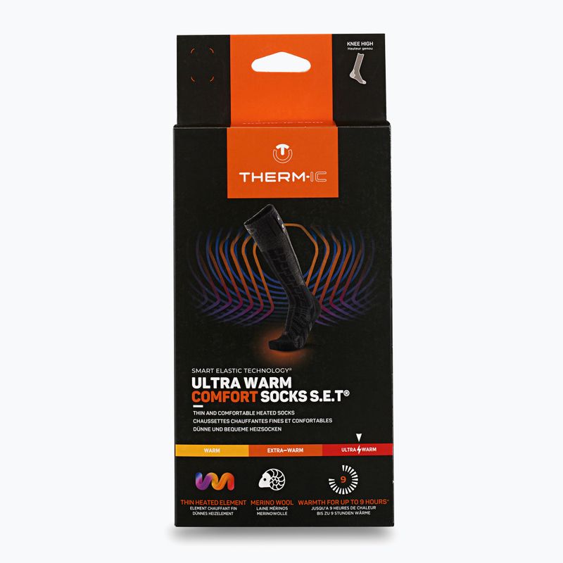 Vyhrievané ponožky Therm-ic Comfort Socks S.E.T. sivo/čierne 11