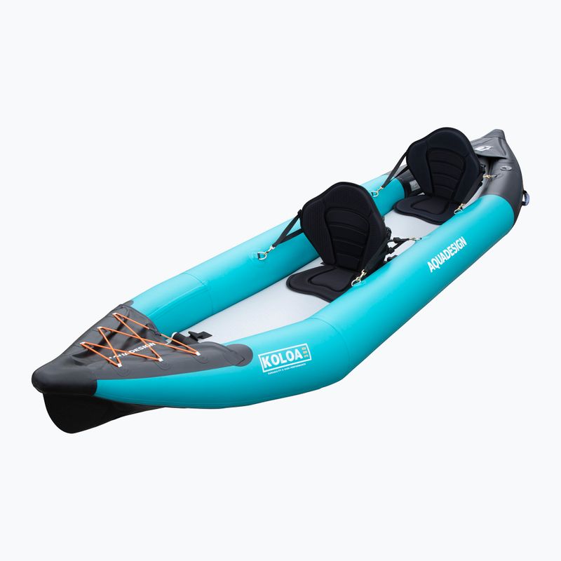 Nafukovací kajak pre 2 osoby AQUADESIGN Koloa 360 cm blue/black 3