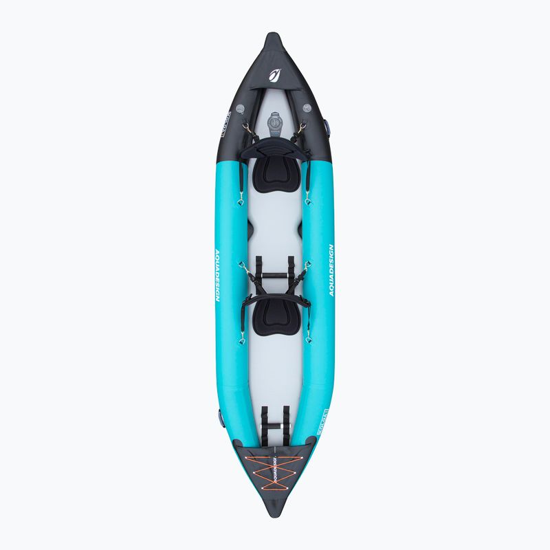 Nafukovací kajak pre 2 osoby AQUADESIGN Koloa 360 cm blue/black 6