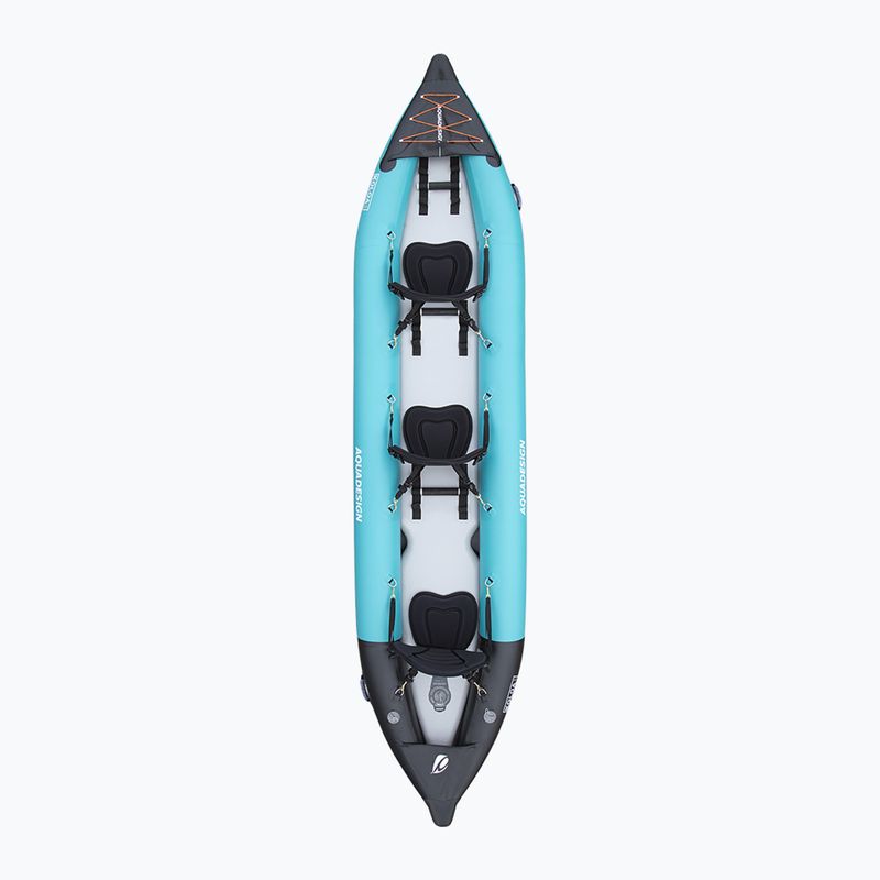 Nafukovací kajak pre 3 osoby AQUADESIGN Koloa 400 cm blue/black 2