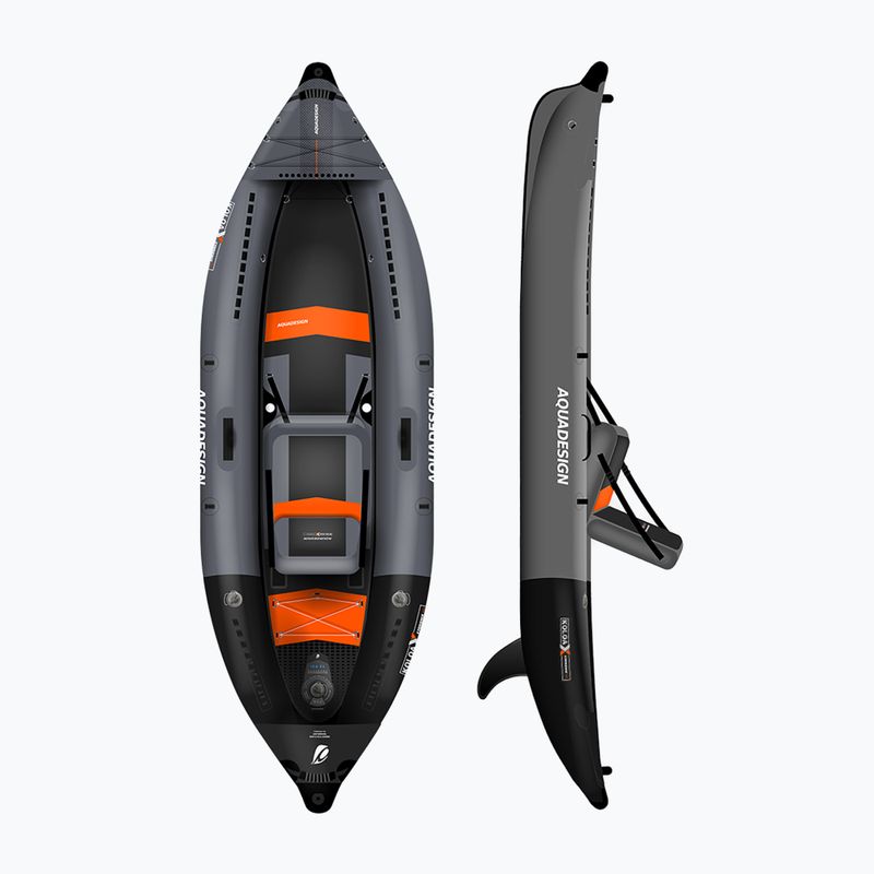 AQUADESIGN Koloa X'Perience 1 305 cm black/grey Nafukovací kajak pre 1 osobu