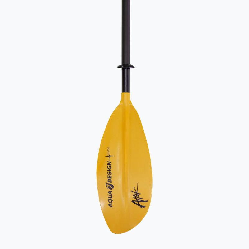 Kajakárske pádlo 4-dielne AQUADESIGN K1 Attak 4 yellow 2