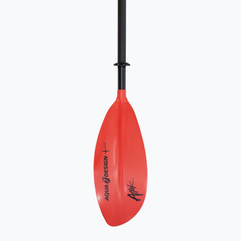 Kajakárske pádlo 4-dielne AQUADESIGN K1 Attak 4 red 3