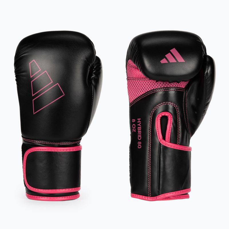 Boxerské rukavice adidas Hybrid 80 black/pink ADIH80
