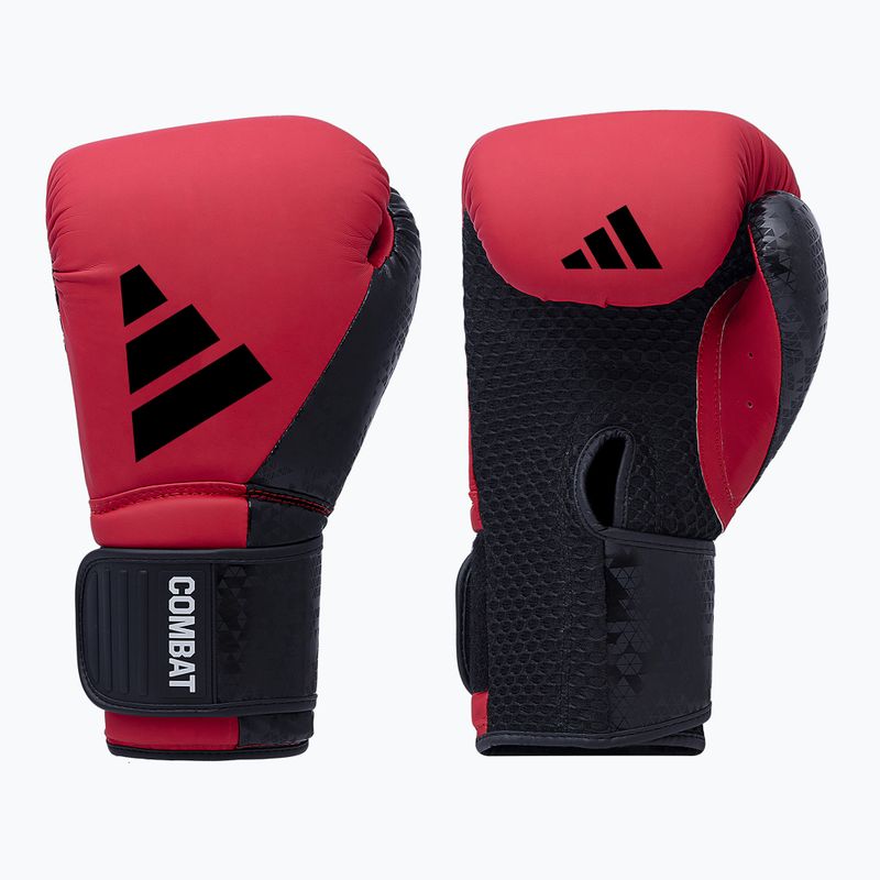 Červeno-čierne boxerské rukavice adidas Combat 50