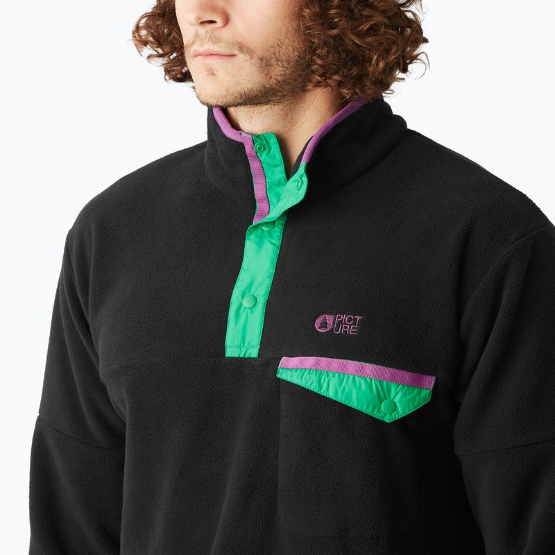 Pánska lyžiarska fleecová mikina Picture Arcca 1/4 Zip black 5