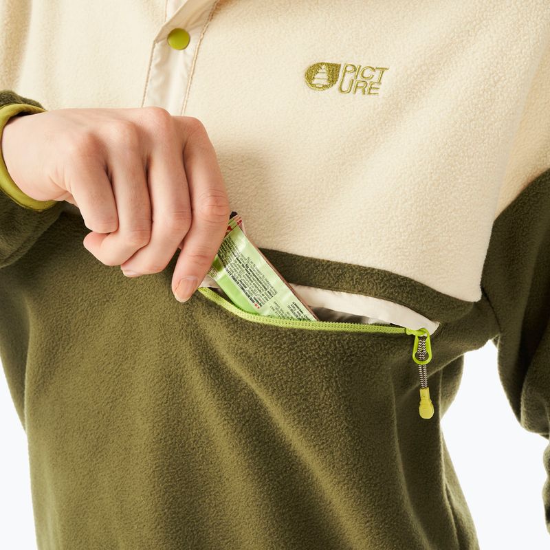 Dámska lyžiarska fleecová mikina Picture Arcca 1/4 Zip tobacco 5