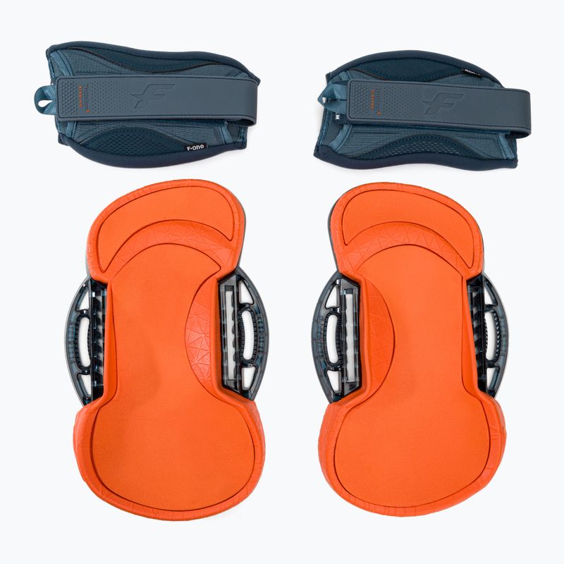 Kiteboardové podložky a popruhy F-One Platinum 3 Viazanie + rukoväť Slate/ Flame 77223-8001-S