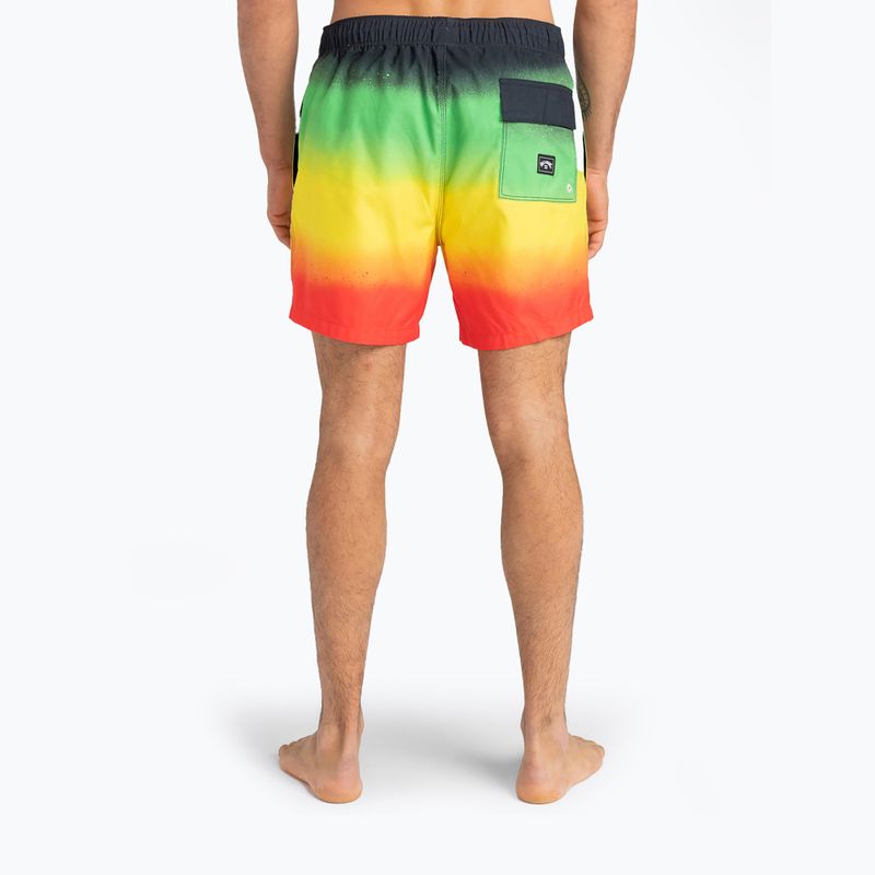 Pánske plavecké šortky Billabong All Days Fade rasta 2