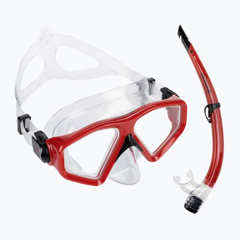 Aqualung Saturn Combo sada maska + šnorchel červená SC3980006