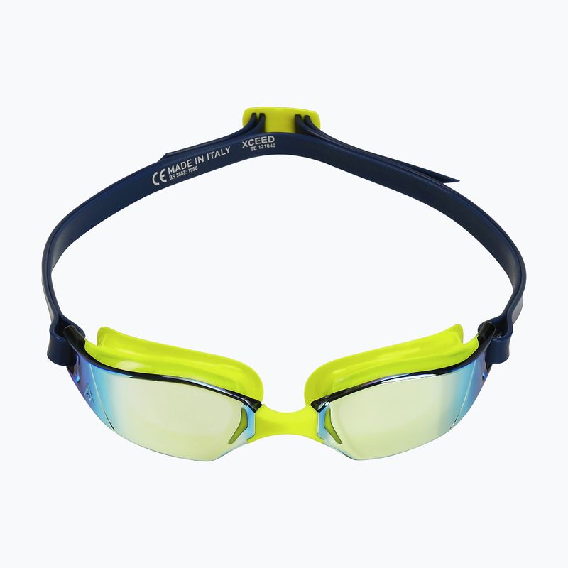 Plavecké okuliare Aquasphere Xceed bright yellow/navy blue/mirror yellow titanium EP3037104LMY 7