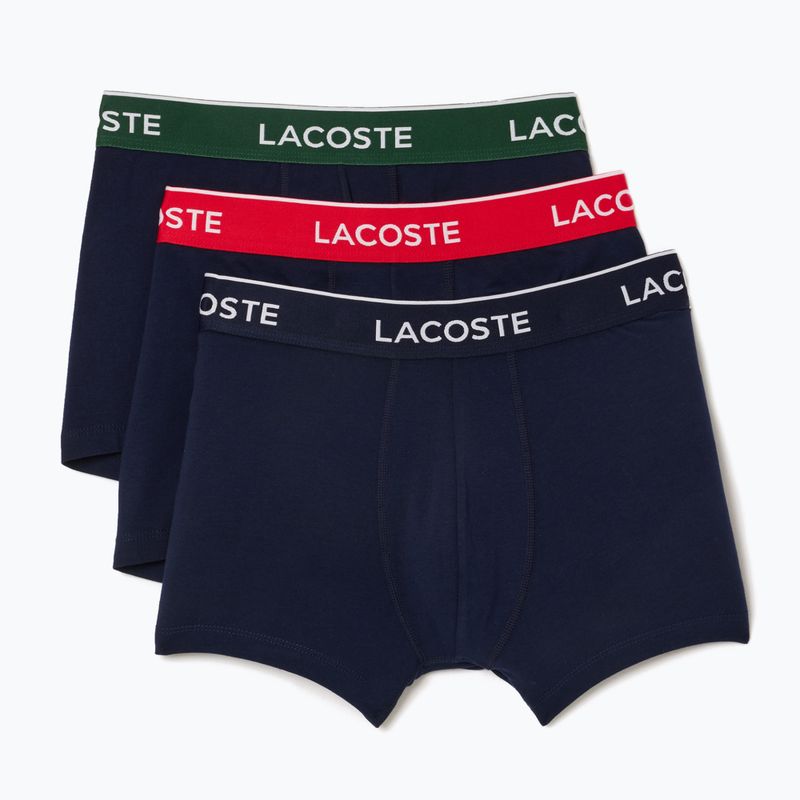 Boxerky Lacoste 5H3401 3 pary navy blue/green/red/navy