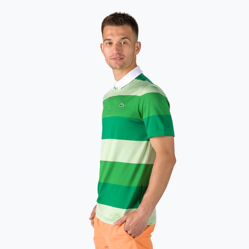 Lacoste pánske tenisové polo tričko zelené DH0872 2